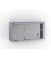 Πιατοθήκη Με Inox Πόρτες 240x40x70